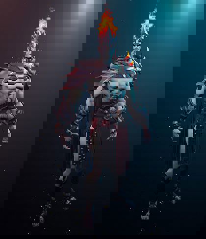 The image shows a computer generated model of Greek God Hades